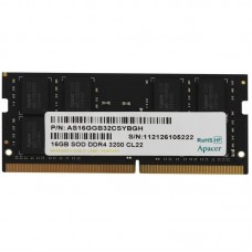 Memoria RAM Apacer ES.16G21.GSH 16GB- DDR4- 3200MHz- 1.2V- CL22- SODIMM