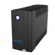 SAI Línea Interactiva Phasak Ottima 660 VA Interactive- 660VA-360W- 2 Salidas- Formato Torre