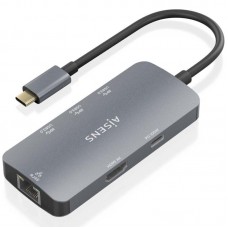 Docking USB Tipo-C Aisens ASUC-6P019-GR- 1xHDMI 4K- 3xUSB- 1xRJ45- 1xUSB Tipo-C PD- Gris