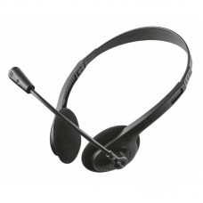 Auriculares Trust Primo Chat 21665- con Micrófono- Jack 3.5- Negros