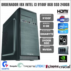ORDENADOR IBX INTEL I3 9100F 8GB SSD 240GB