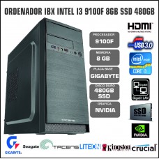 ORDENADOR IBX INTEL I3 9100F 8GB SSD 480GB