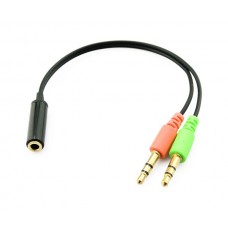 ADAPTADOR AUDIO DIVISOR 1 JACK H - 2 JACK M