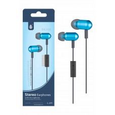 AURICULAR BOTON METAL P5155 AZUL + MICROFONO