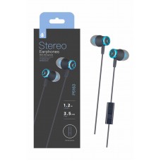 AURICULAR BOTON METAL P5163 AZUL + MICROFONO