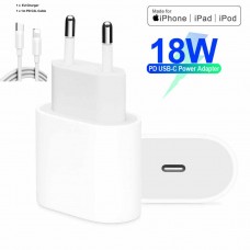 CARGADOR RAPIDO USB-C 18W PD + CABLE IPHONE