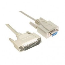 CABLE SERIE NULL MODEM, DB9F-DB25M, 1.8 M