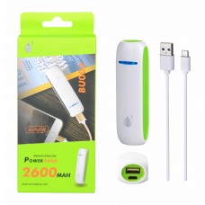 POWER BANK BU002 2600mAh VERDE